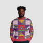 Haiti Christmas Ugly Christmas Sweater Patchwork Style