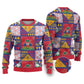 Haiti Christmas Ugly Christmas Sweater Patchwork Style