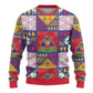 Haiti Christmas Ugly Christmas Sweater Patchwork Style