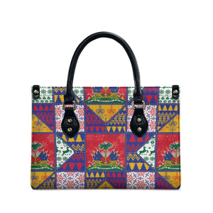 Haiti Christmas Leather Bag Patchwork Style