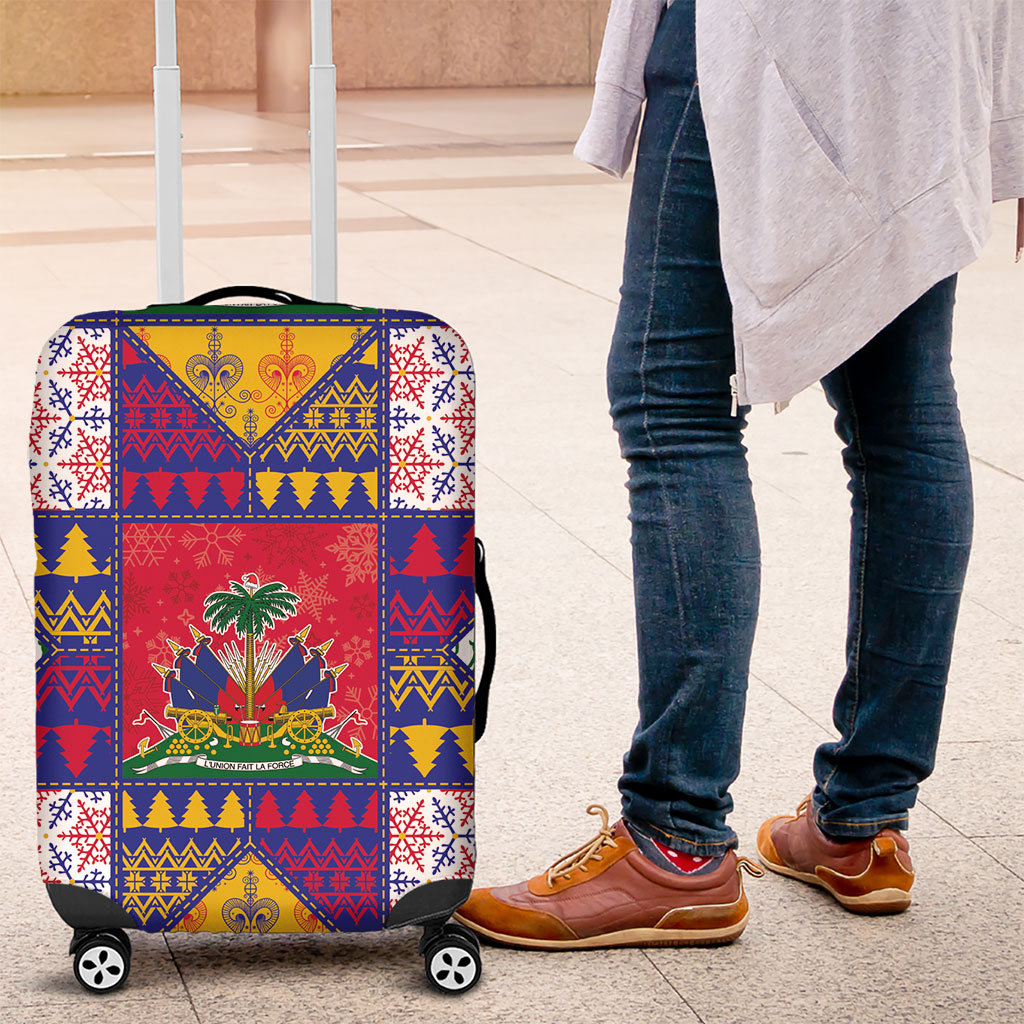 Haiti Christmas Luggage Cover Patchwork Style