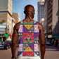 Haiti Christmas Men Tank Top Patchwork Style