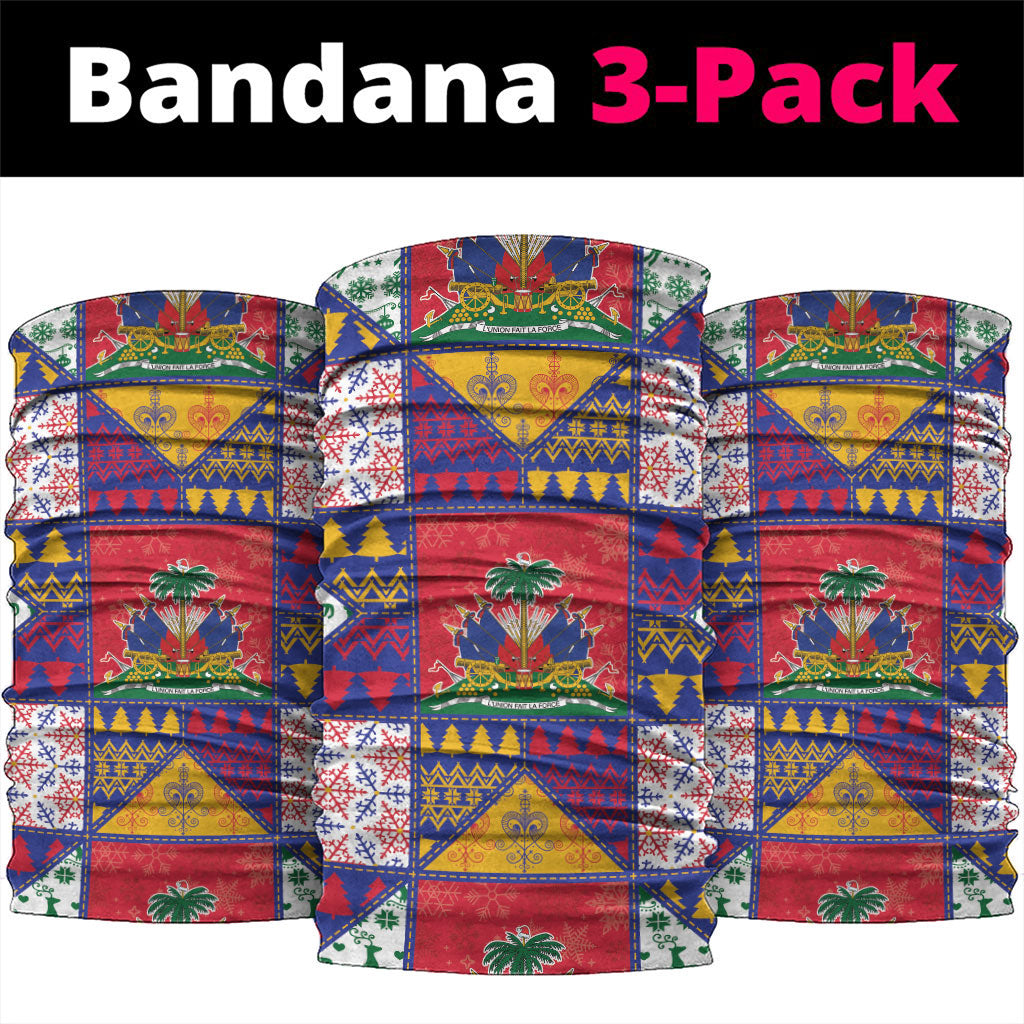 Haiti Christmas Neck Gaiter Patchwork Style