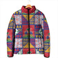 Haiti Christmas Padded Jacket Patchwork Style