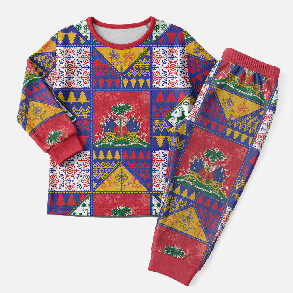 Haiti Christmas Pajama Set Patchwork Style