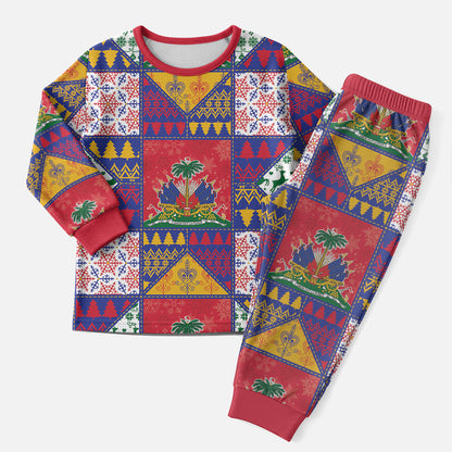 Haiti Christmas Pajama Set Patchwork Style