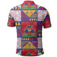 Haiti Christmas Polo Shirt Patchwork Style