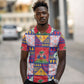 Haiti Christmas Polo Shirt Patchwork Style