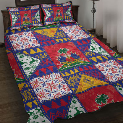 Haiti Christmas Quilt Bed Set Patchwork Style