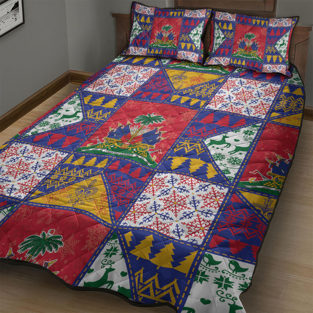 Haiti Christmas Quilt Bed Set Patchwork Style