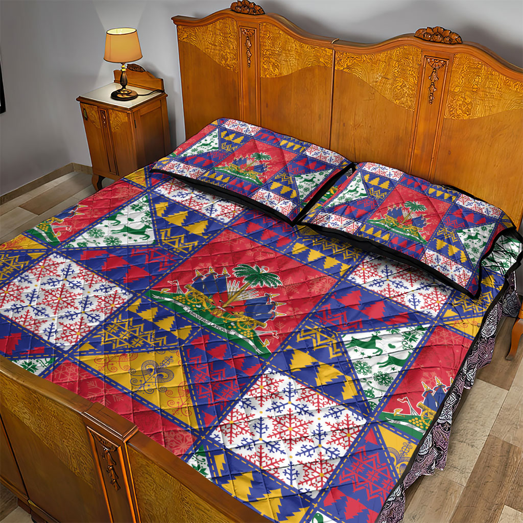 Haiti Christmas Quilt Bed Set Patchwork Style