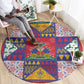 Haiti Christmas Round Carpet Patchwork Style
