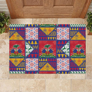 Haiti Christmas Rubber Doormat Patchwork Style