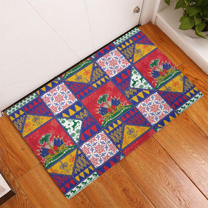 Haiti Christmas Rubber Doormat Patchwork Style
