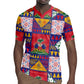 Haiti Christmas Rugby Jersey Patchwork Style