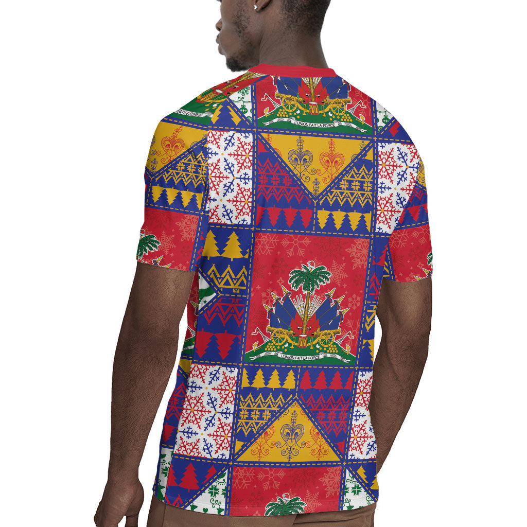 Haiti Christmas Rugby Jersey Patchwork Style