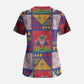 Haiti Christmas Scrub Top Patchwork Style