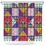 Haiti Christmas Shower Curtain Patchwork Style