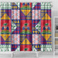 Haiti Christmas Shower Curtain Patchwork Style