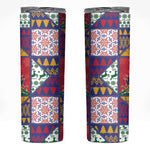 Haiti Christmas Skinny Tumbler Patchwork Style