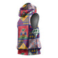 Haiti Christmas Sleeveless Hoodie Patchwork Style