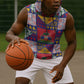 Haiti Christmas Sleeveless Hoodie Patchwork Style