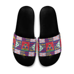 Haiti Christmas Slide Sandals Patchwork Style