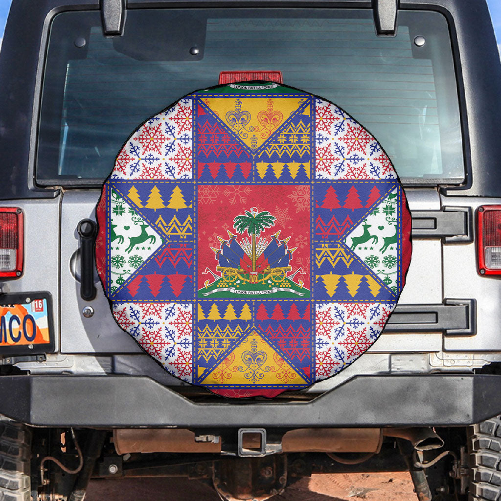 Haiti Christmas Spare Tire Cover Patchwork Style