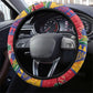 Haiti Christmas Steering Wheel Cover Patchwork Style
