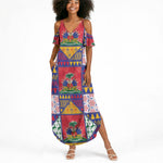 Haiti Christmas Summer Maxi Dress Patchwork Style