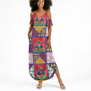 Haiti Christmas Summer Maxi Dress Patchwork Style