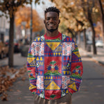Haiti Christmas Sweatshirt Patchwork Style