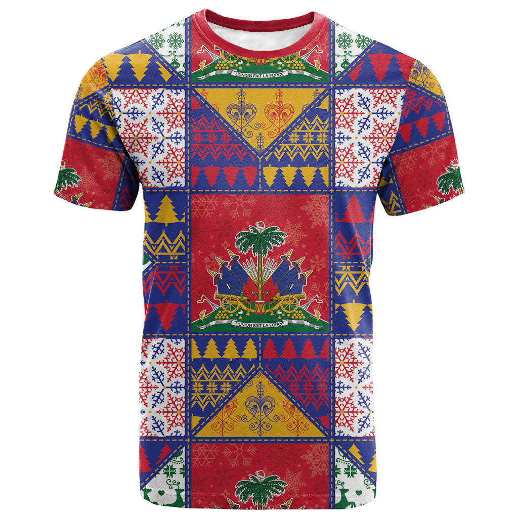 Haiti Christmas T shirt Patchwork Style