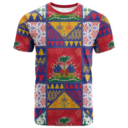 Haiti Christmas T shirt Patchwork Style