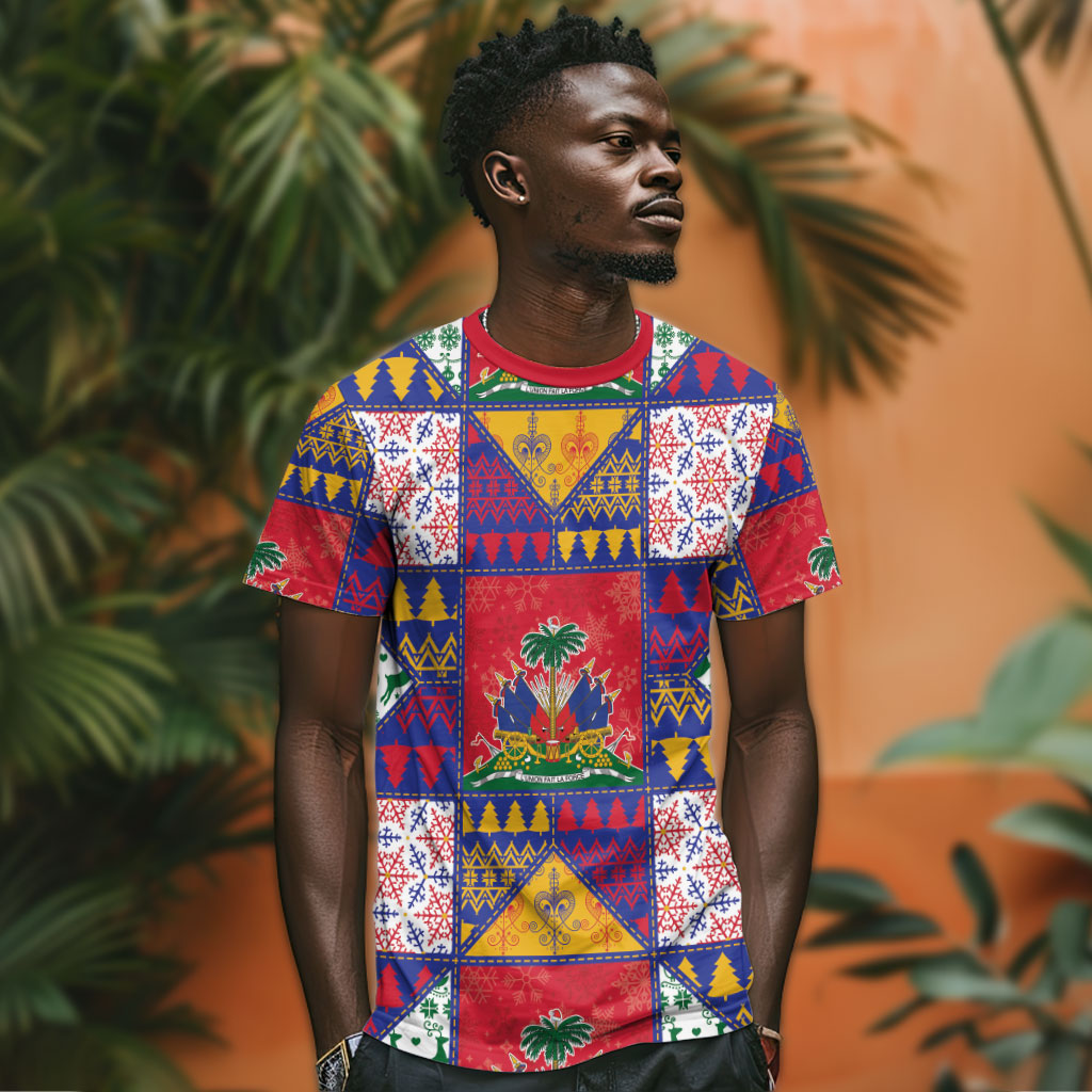 Haiti Christmas T shirt Patchwork Style