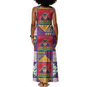 Haiti Christmas Tank Maxi Dress Patchwork Style