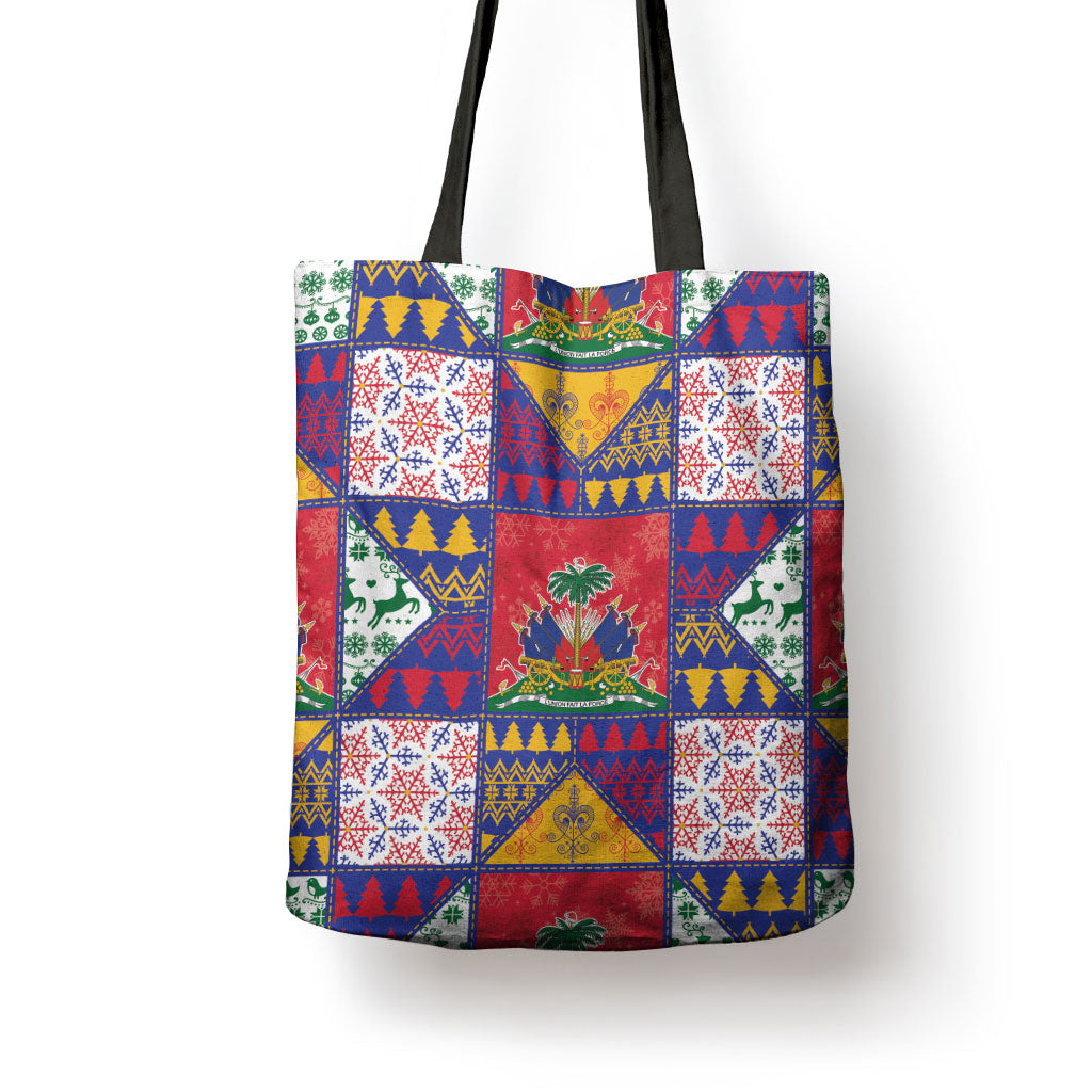 Haiti Christmas Tote Bag Patchwork Style