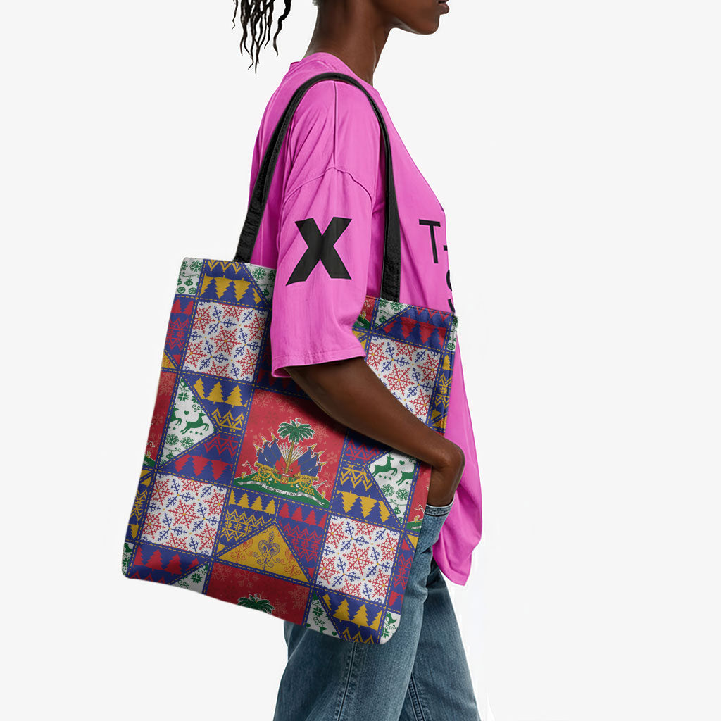 Haiti Christmas Tote Bag Patchwork Style