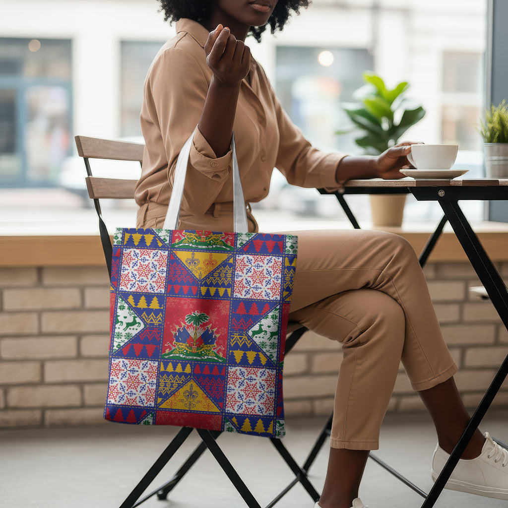 Haiti Christmas Tote Bag Patchwork Style