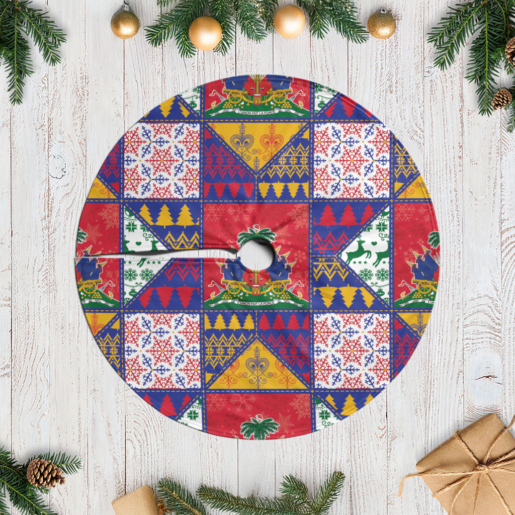 Haiti Christmas Tree Skirt Patchwork Style