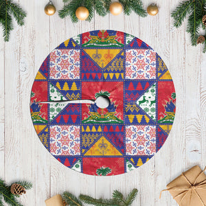 Haiti Christmas Tree Skirt Patchwork Style