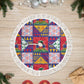 Haiti Christmas Tree Skirt Patchwork Style