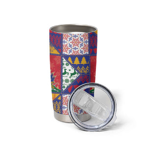 Haiti Christmas Tumbler Cup Patchwork Style