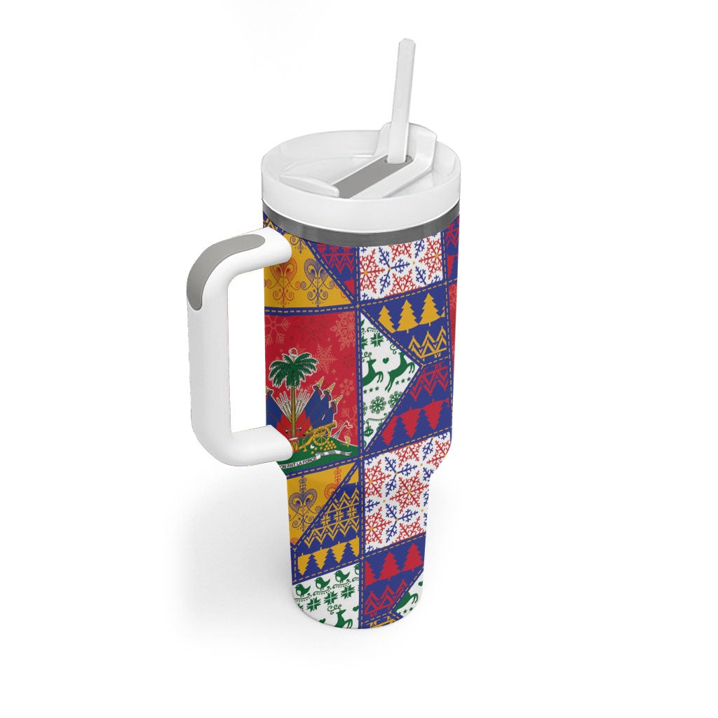 Haiti Christmas Tumbler With Handle Patchwork Style