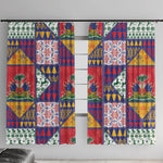 Haiti Christmas Window Curtain Patchwork Style