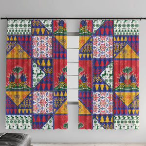 Haiti Christmas Window Curtain Patchwork Style