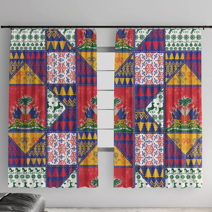 Haiti Christmas Window Curtain Patchwork Style
