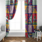 Haiti Christmas Window Curtain Patchwork Style