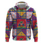 Haiti Christmas Zip Hoodie Patchwork Style