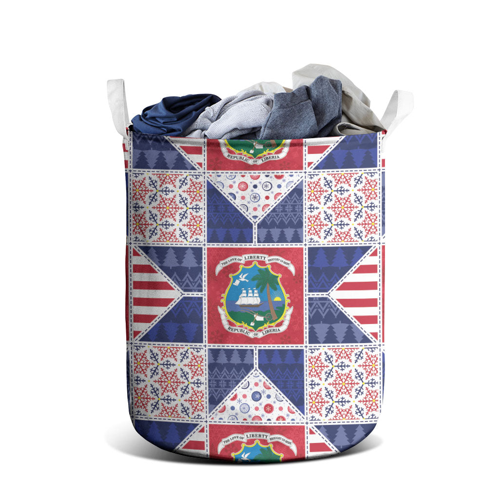 Liberia Christmas Laundry Basket Patchwork Style